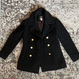 J. Crew Charcoal Wool Peacoat